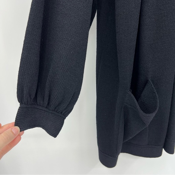 Vintage St. John Santana Knit Open Front Mid Length Pocket Cardigan Sweater Sz S - Picture 3 of 9